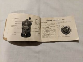 Instructions For Use Of The Curta Calculator (french)