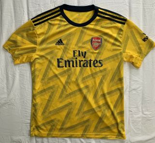 Arsenal Adidas " Bruised Banana " 2019 - 20 Yellow Away Jersey Kit Men 