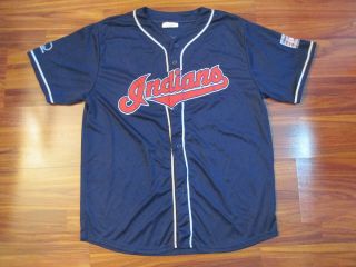 Blue Cleveland Indians Jim Thome 25 2018 Hof Induction Jersey Sga - Xl