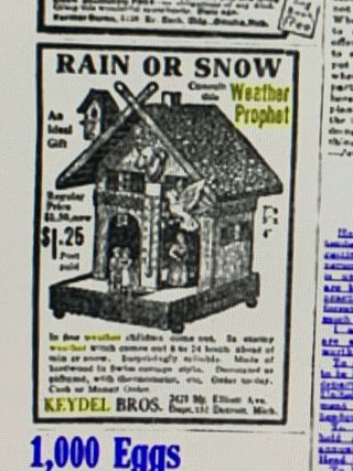 1920s Hansel Gretel Witch - Swiss Weather Prophet barometer Keydel Co.  Michigan 2