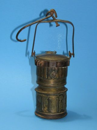 Antique Coal Miners Big Boy Hanging Lamp / Lantern Or Restoration