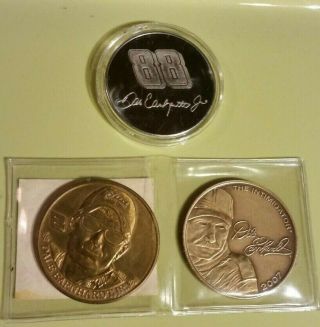 Bronze Dale Earnhardt Jr Bronze/ Silver Medallions/ Dale Earnhardt Brass Coin