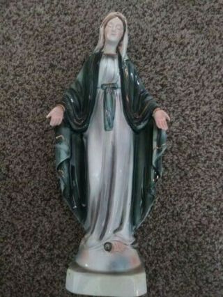 Vintage Porcelain Figurine " Our Lady Of Grace ",  Mary Made In Japan