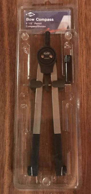 Alvin 6 1/2 Inch Pencil Bow Compass/divider 201 Made In Germany