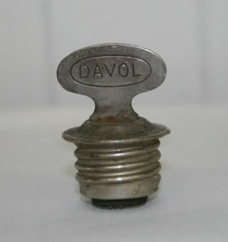 Vintage Davol Classic Enema Douch Water Bottle Replacement Metal Cap Stopper 2