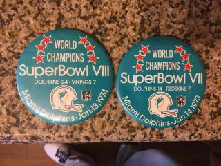 Miami Dolphins/1973/1974/super Bowl Pins/2/pin Back/great