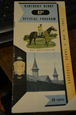 1957 Kentucky Derby Program Churchill Downs - 83rd Running