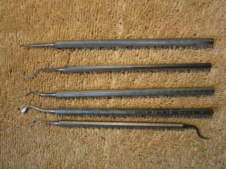 Set Of 5 Vintage Dental Hand Tools - Usable For Crafts