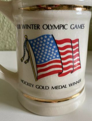1980 Olympic Winter Games Lake Placid,  N.  Y.  - Hockey Gold Medal Mug/Stein 2