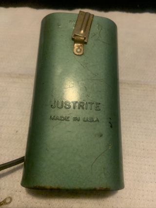 Vintage Justrite Miners Lamp Headlamp Battery Box