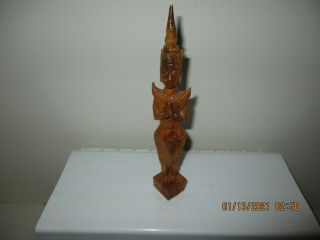 Hanuman Hand Carved Antique Wood Indian Hindu God