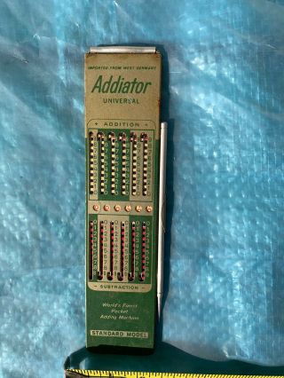 Vintage Addiator Universal Standard Model West Germany Early Calculator