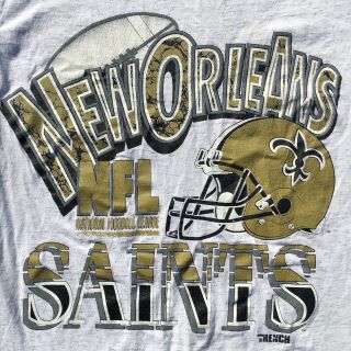 Vintage Orleans Saints 90’s Nfl Football Mens T Shirt Medium