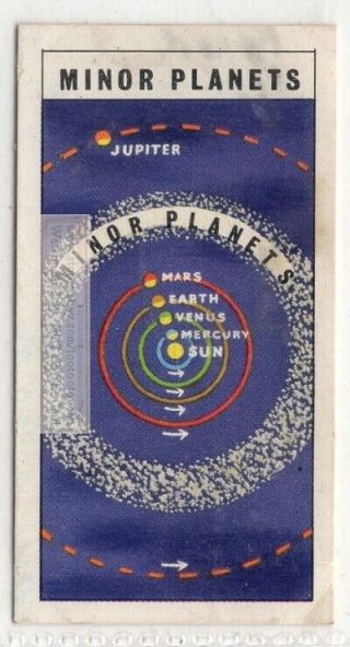 Asteroids Or Minor Planets In Solar System Space Vintage Trade Ad Card