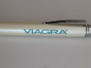 Viagra Pen Vintage Metal Pharmaceutical Drug Rep Pen Still Writes W Ink Viagara
