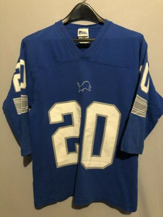 Barry Sanders Vintage 1997 Detroit Lions Nfl Football Jersey Tshirt Mens Medium