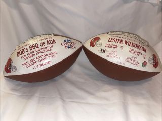 Ou Oklahoma Sooners 2 Donor Trophy Game Ball Footballs