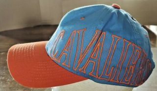VINTAGE STARTER CLEVELAND CAVALIERS BLUE AND ORANGE CAP HAT 2