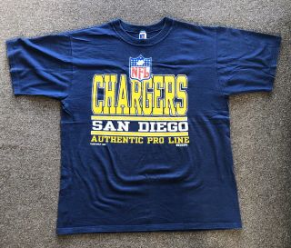 Vintage 90s 1995 San Diego Chargers Russell Athletic Nfl Football T - Shirt Xl