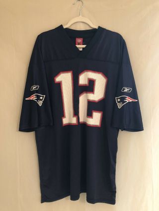 Vintage Tom Brady England Patriots Reebok Mens Nfl Jersey Size Mens Xl (48)