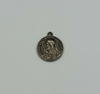 Vintage Sterling Catholic Sweet Heart De Jesus Medal Charm