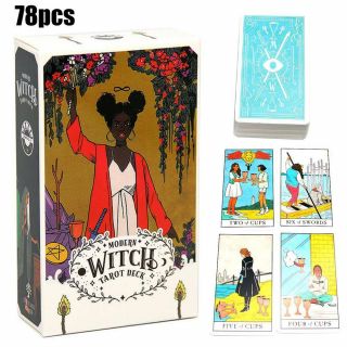 78x Modern Witch Tarot Cards Deck All Female Rider Waite Imagery Party Game Toys