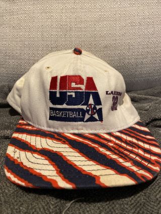Vintage 1992 Usa Olympics Basketball Dream Team Magic Johnson Vintage Hat Cap