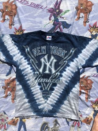 Vintage York Yankees T - Shirt Large Tie - Dye Shirt Mlb Baseball Single Stitch