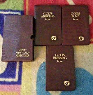 Jimmy Swaggart Ministries Books Box Set Of 3 Bonded Leather Books.