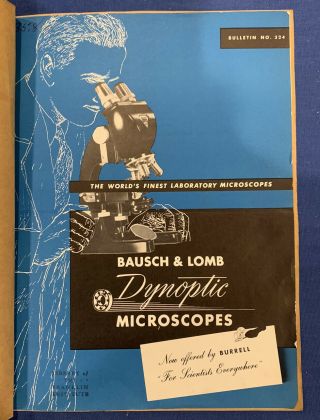 Bausch & Lomb Dynoptic Microscope Brochure Franklin Institute Circa 1950