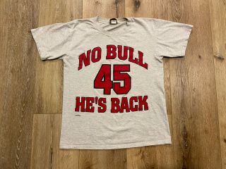 Vintage 90’s - Michael Jordan - Chicago Bulls - He’s Back - T Shirt - Medium