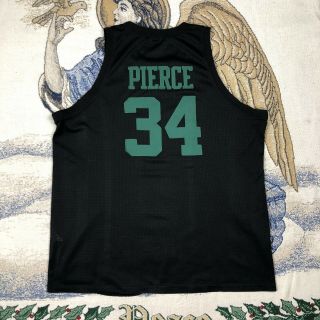Vintage Nike Boston Celtics Clover Rewind Black Paul Pierce 34 Jersey Size XXL 2