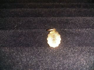 Rare Antique Gold Plated Tiny Virgin Mary Medal Dated 1830 Approx.  3/4 " W/bale