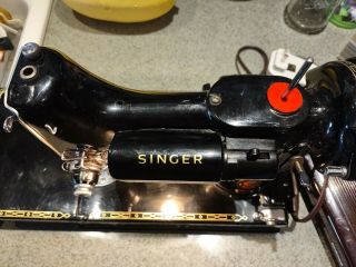 Singer Featherweight 221k Red “s” Sewing Machine Commisioned August 19th 1961