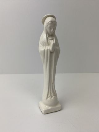 Vintage Lee Wards Exclusive Japan Pure White Mother Mary Praying Madonna Figure