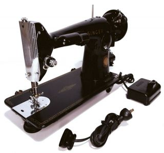 Singer 201 - 2 Heavy Duty Vintage Sewing Machine 1955 W Foot Pedal &