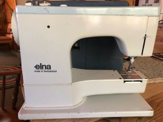 Elna SU Switzerland Sewing Machine Portable Metal Carry Case Foot Petal PARTS 2