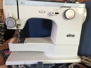 Elna SU Switzerland Sewing Machine Portable Metal Carry Case Foot Petal PARTS 3