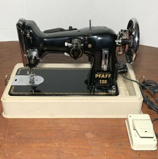 Pfaff 130 Heavy Duty Sewing Machine W/ Hard Case