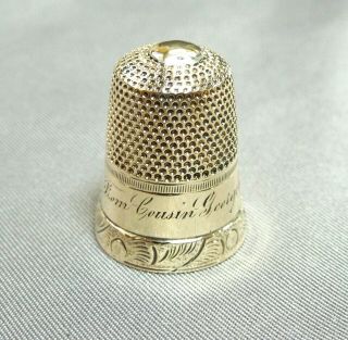 Rare Antique - Solid 14k Gold Sewing Thimble | 3.  43 Grams
