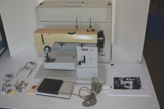 Vintage Pfaff Model 297 Sewing Machine W/case & Accessories