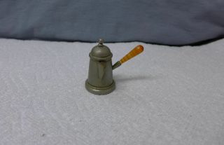 Bt Sewing Vintage Figural Metal Tape Measure Chocolate Pot