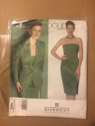 Vogue Paris Givenchy Alexander Mcqueen Pattern 2086 Size 14 - 16 - 18