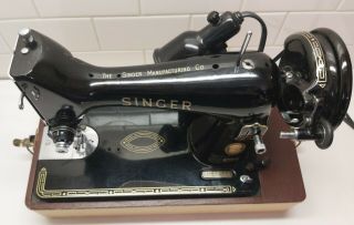 Vintage Singer 99K Electric Sewing Machine With Light Foot Control and Case 2