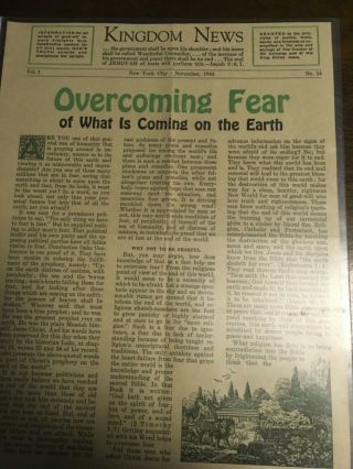 Kingdom News Vol 1 No 14 1944 Jehovah 