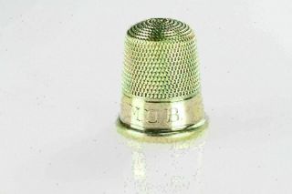 Sterling Silver & 14k Gold Thimble By Simons Bros Co 11 7032