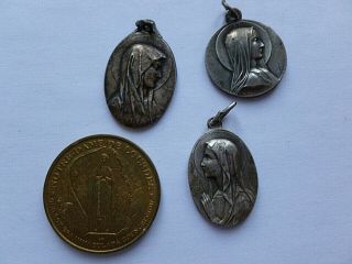 F2014/65 4 Old Large Medal Notre Dame De Lourdes (2)