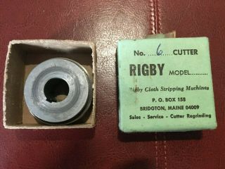 Vintage Rigby Cutter No 4 For Cloth Stripping Machine - Box - Instruction - Rugs