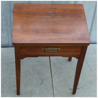 Vintage Singer Sewing Machine Cabinet Table with bracket for 301A 3