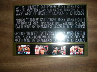 Arturo Gatti/micky Ward 5 X 7 Nameplate For Signed Gloves/trunks/photo Display